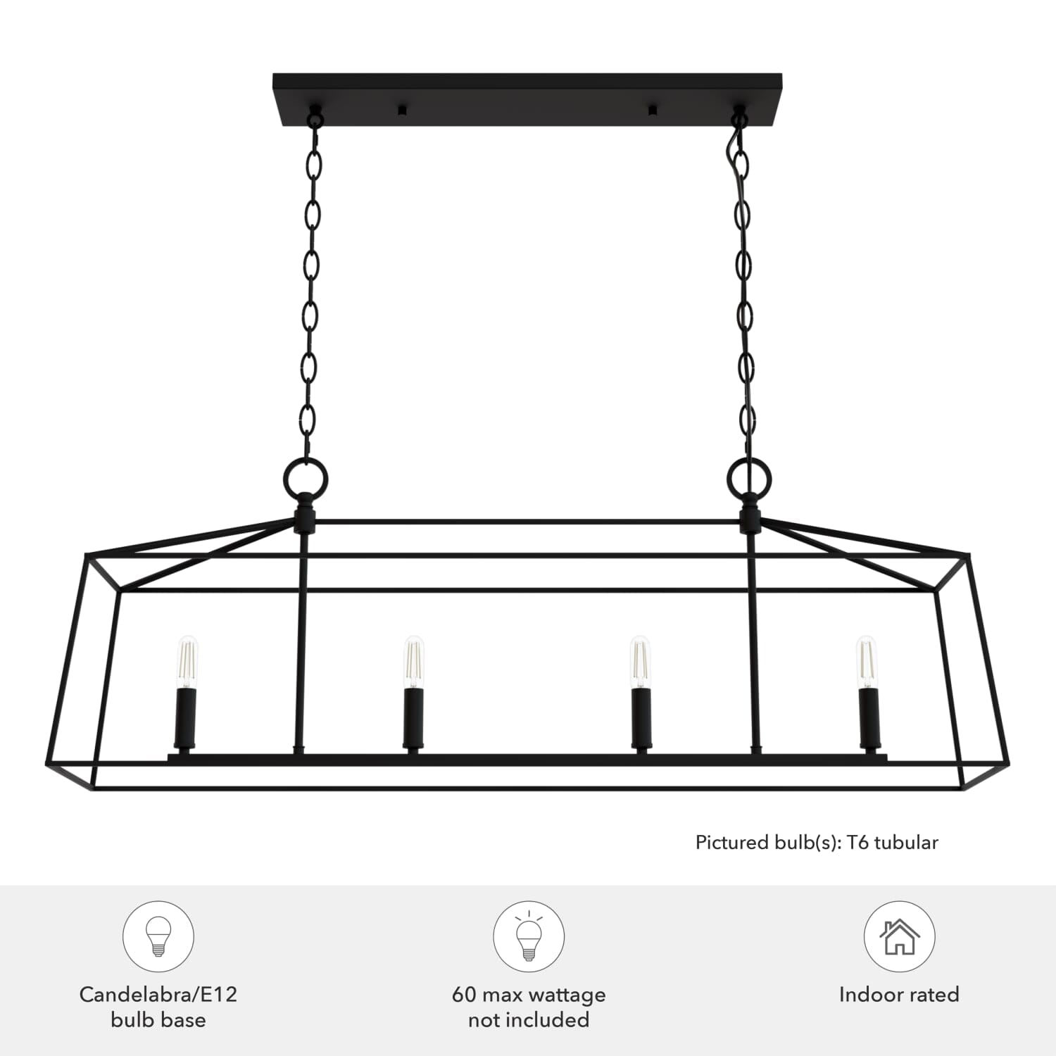 Fair Oaks 4 Light Linear Chandelier - Image 6