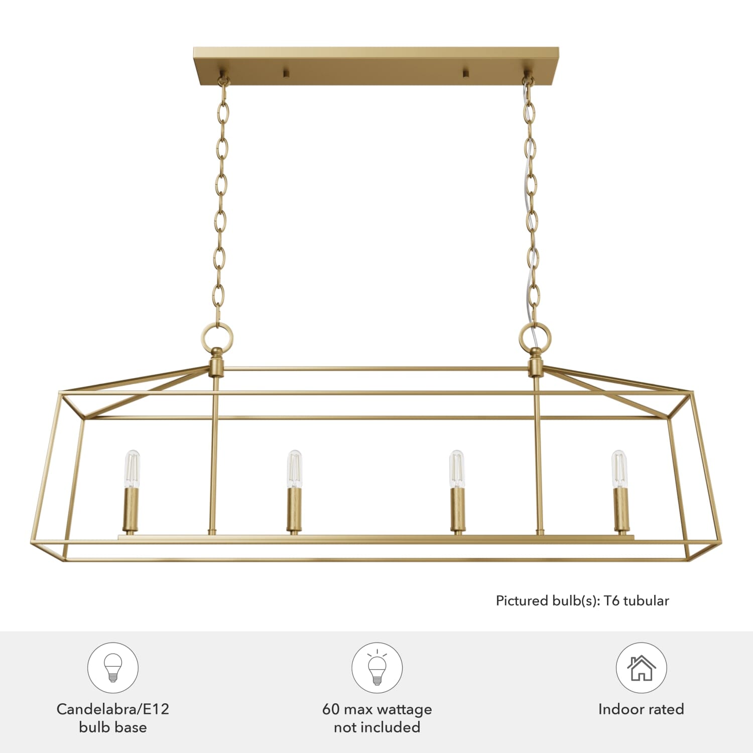 Fair Oaks 4 Light Linear Chandelier - Image 5