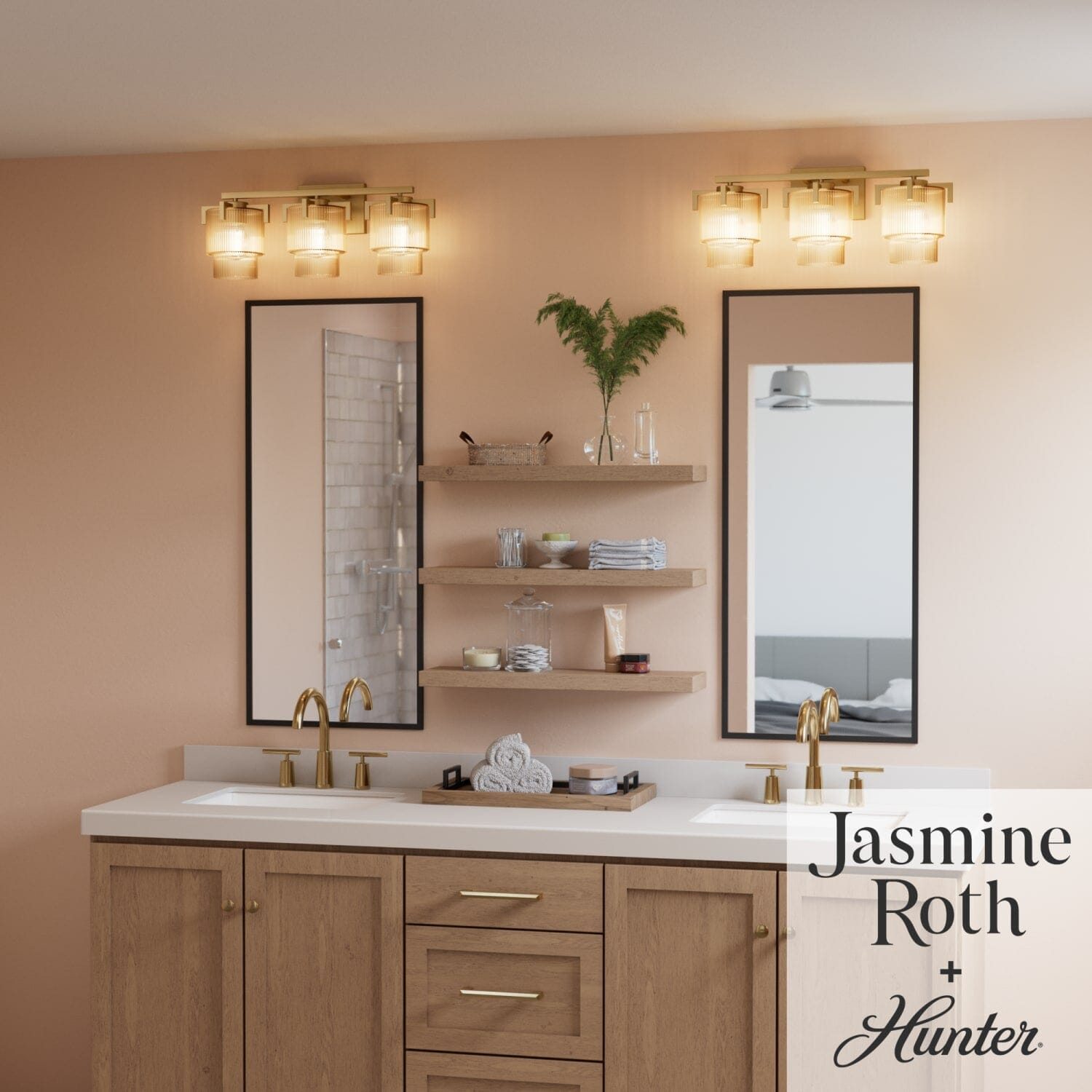 Ontario Jasmine Roth 3 Light Medium 24 Inch Bath Vanity - Image 4