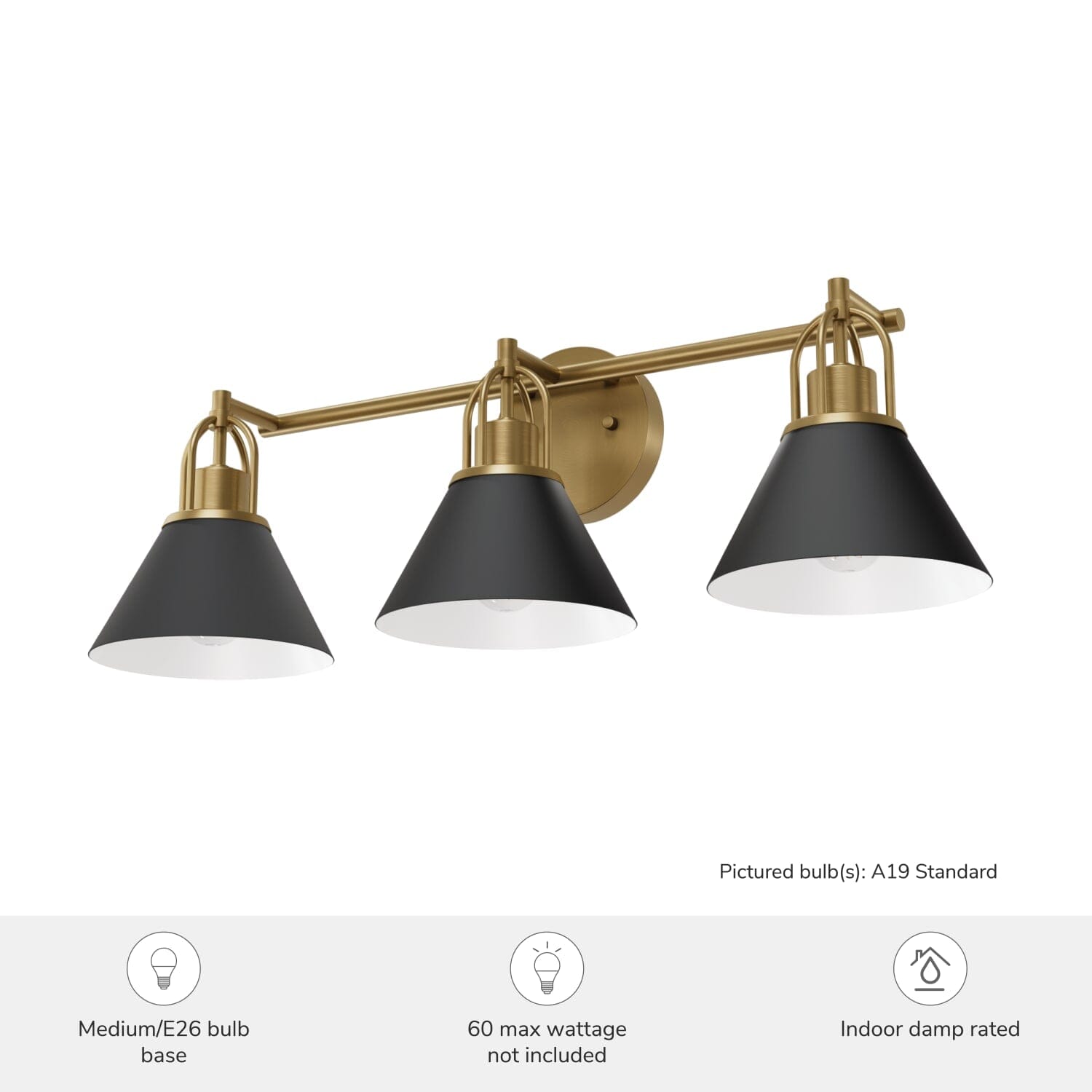 Carrington Isle 3 Light Medium 27 Inch Vanity - Image 3
