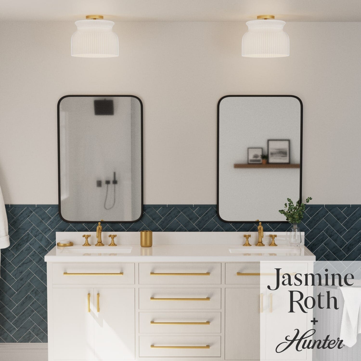 Harlowe Jasmine Roth 1 Light Large 14 Inch Flush Mount - Image 3