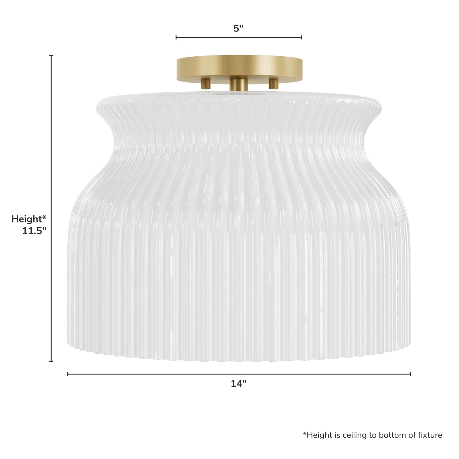 Harlowe Jasmine Roth 1 Light Large 14 Inch Flush Mount - Image 5