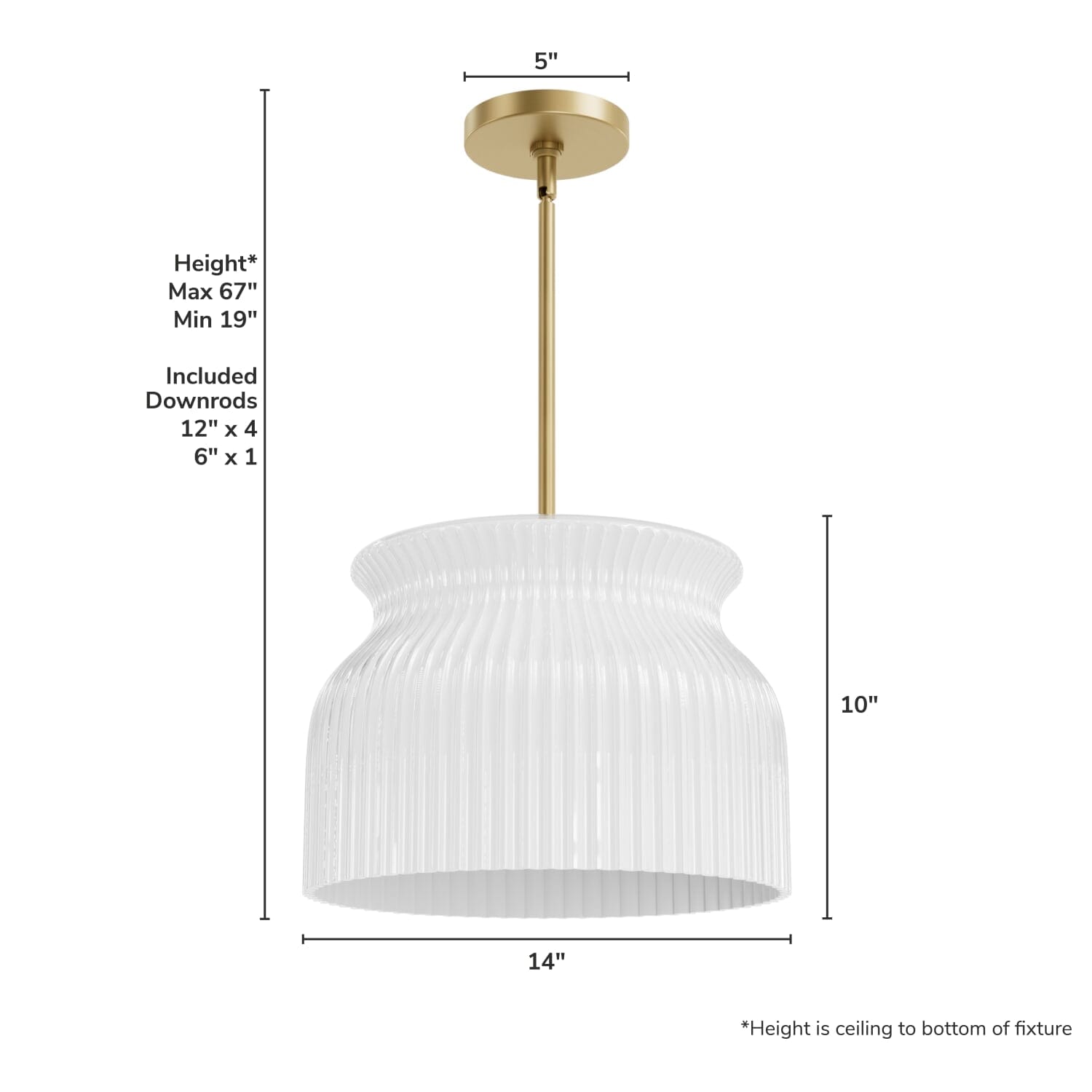 Harlowe Jasmine Roth 1 Light Medium 14 Inch Pendant - Image 6