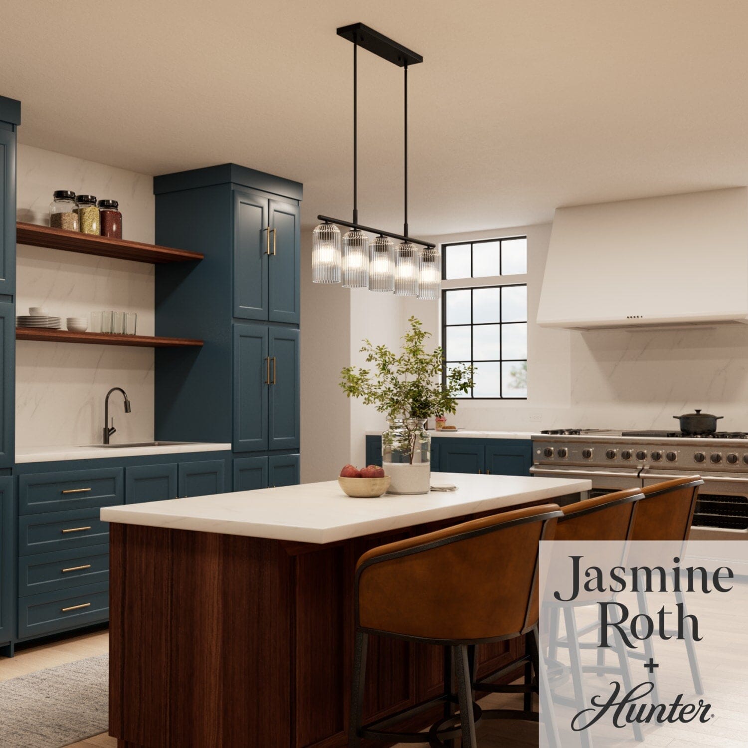 Beverly Glen Jasmine Roth 5 Light Medium 37 Inch Linear - Image 3