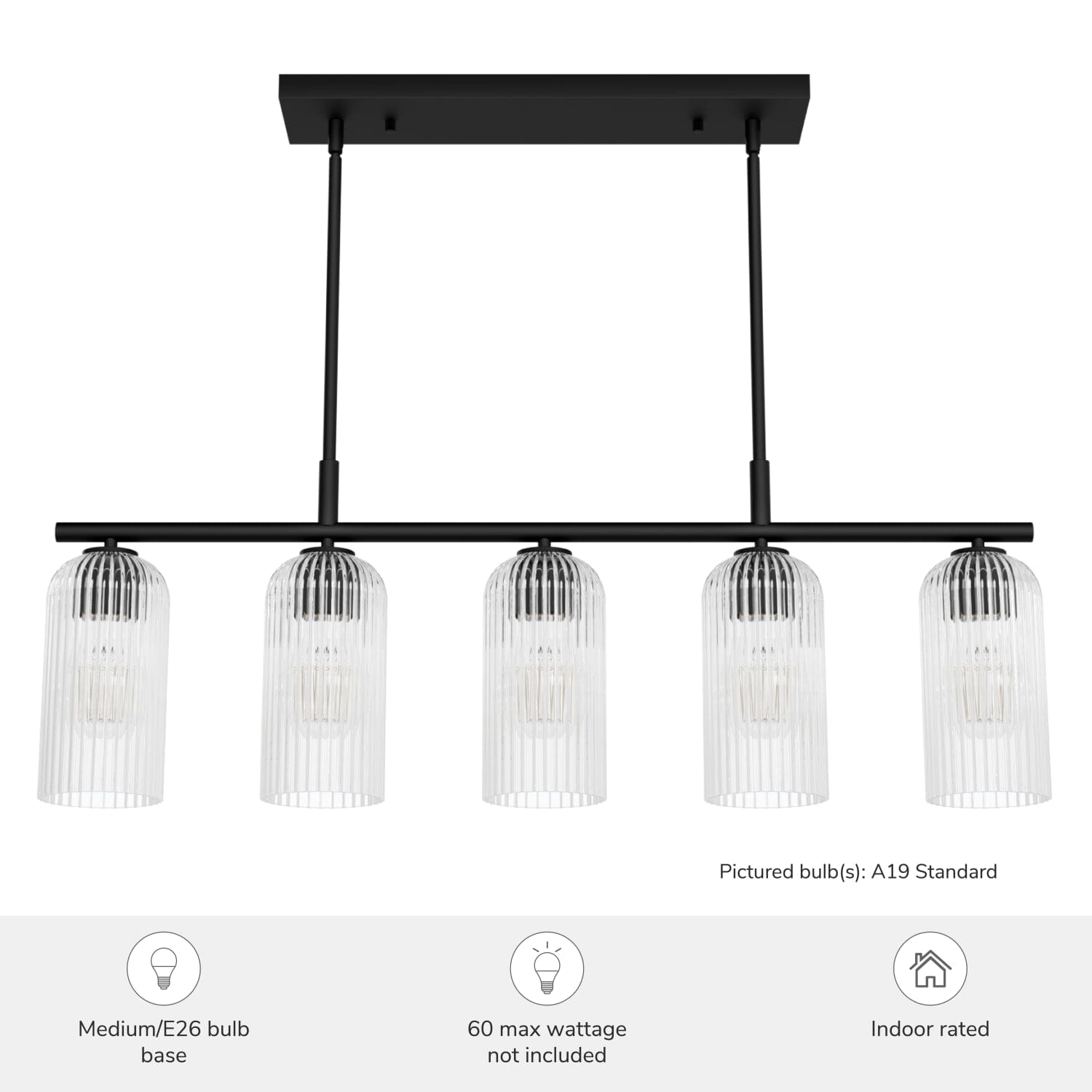 Beverly Glen Jasmine Roth 5 Light Medium 37 Inch Linear - Image 5