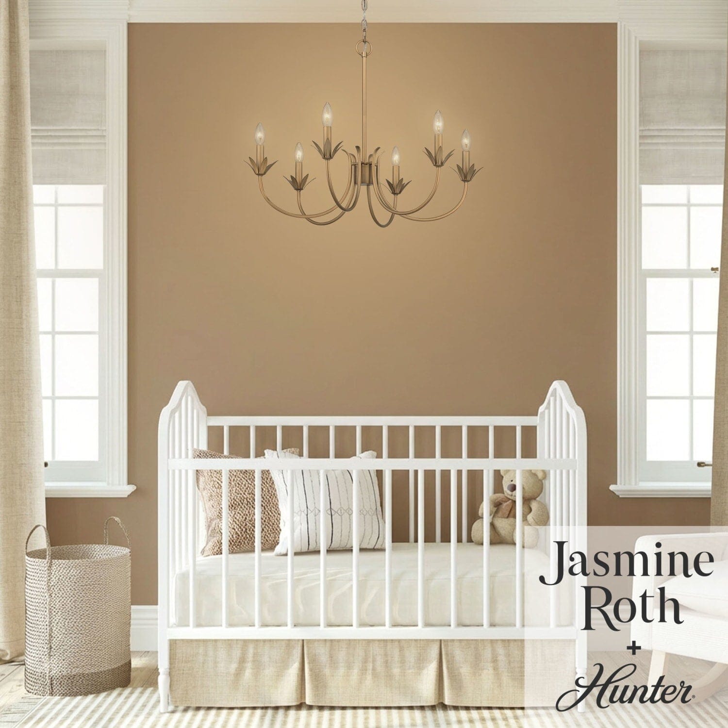 Junie Bud Jasmine Roth 6 Light Medium 28 Inch Chandelier - Image 4