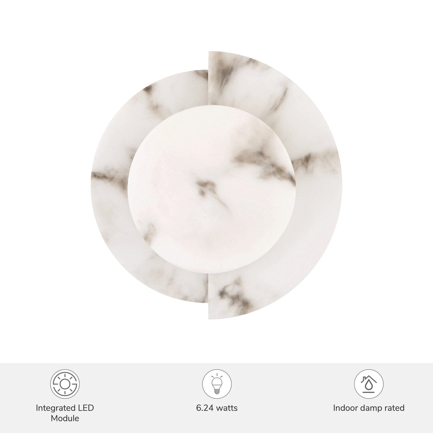Opaline Crest Jasmine Roth LED 8 Inch Sconce - Image 6
