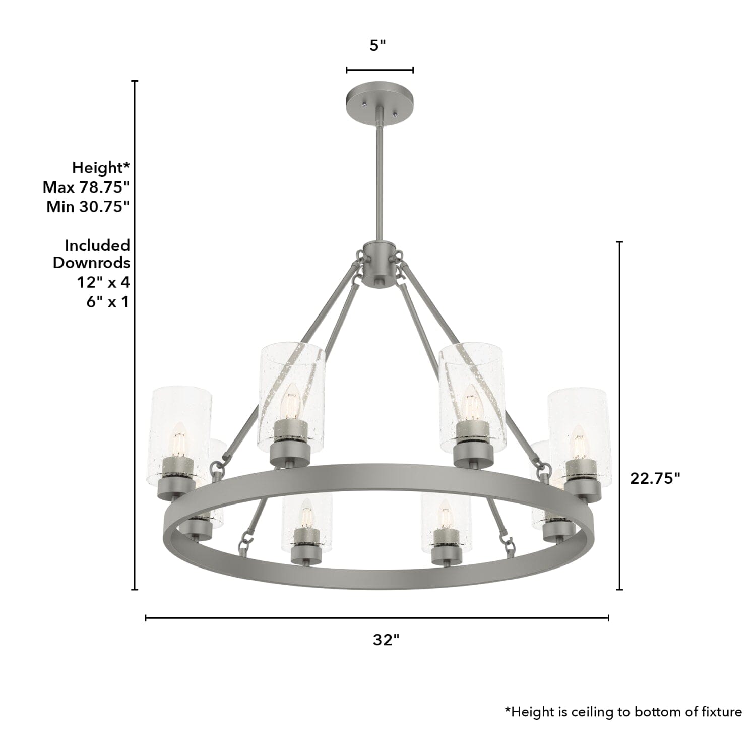 8 Light Hartland Chandelier - Image 4