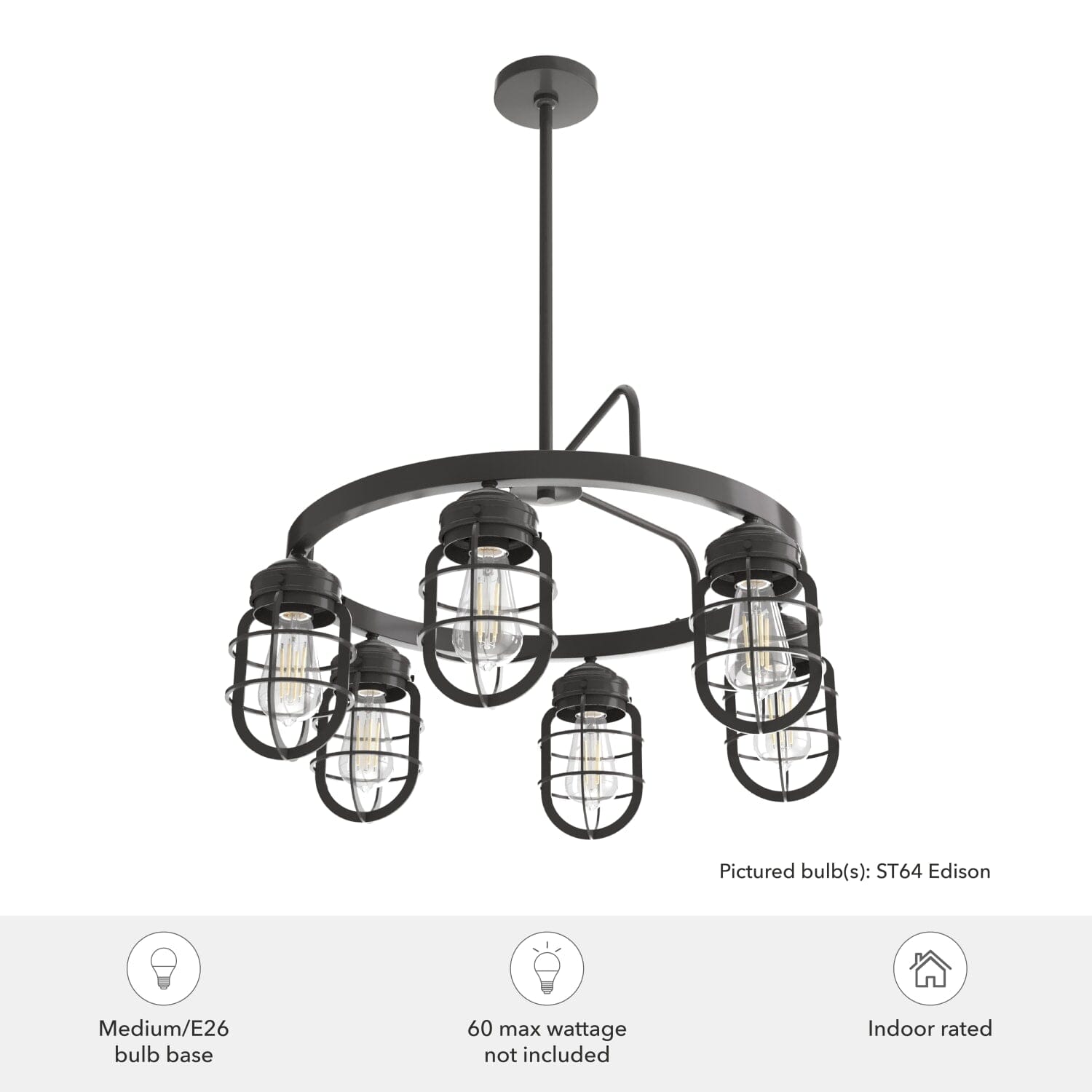 Starklake 6 Light Chandelier - Image 3