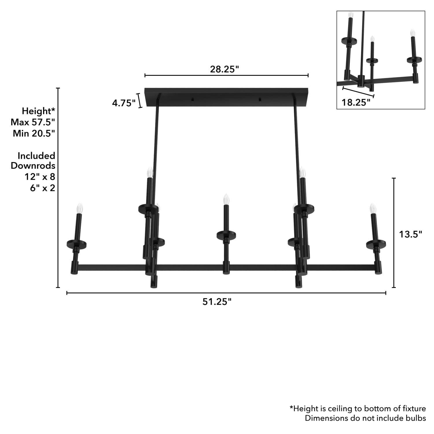 Briargrove 7 Light Linear Chandelier - Image 4