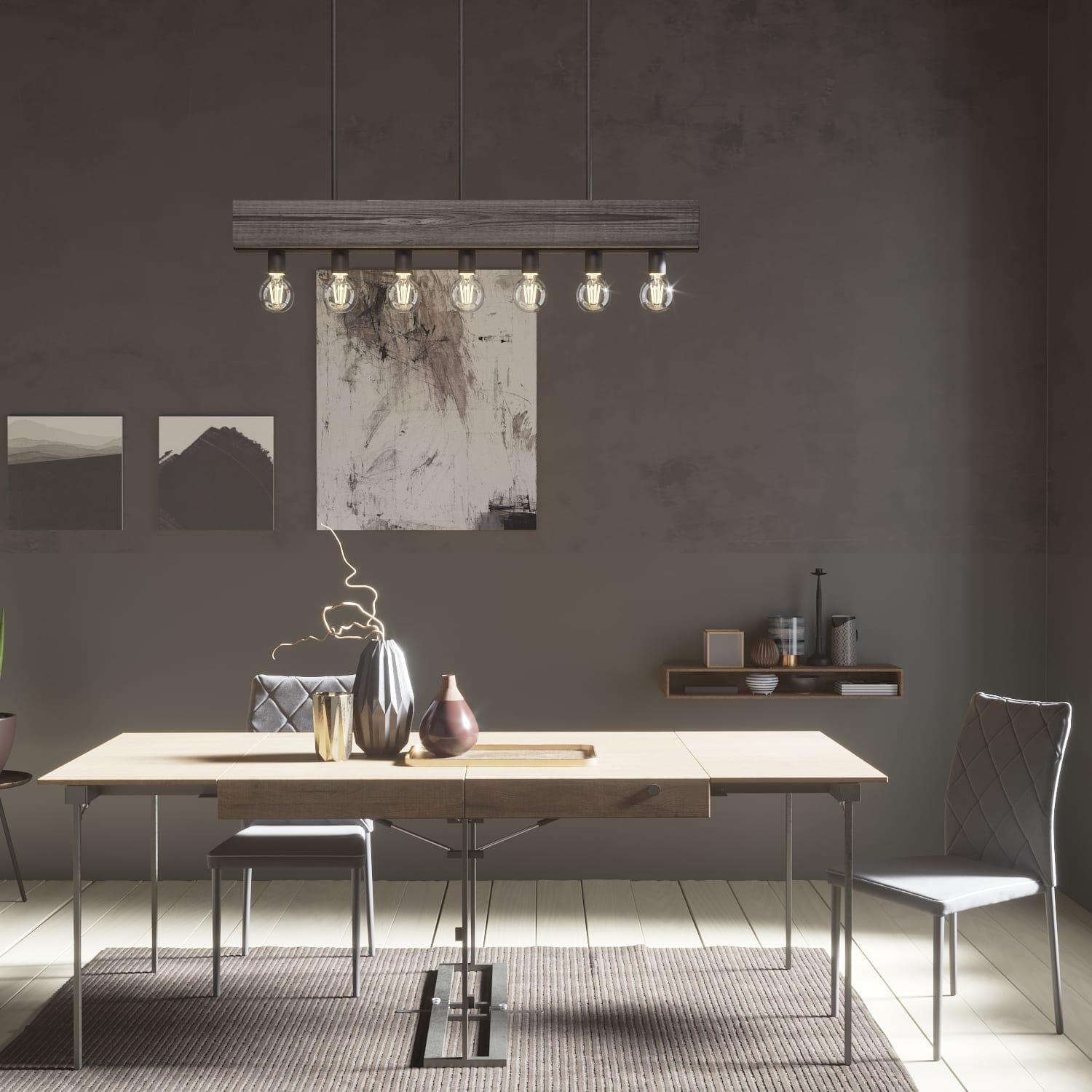 7 Light Donelson Linear Chandelier - Image 3
