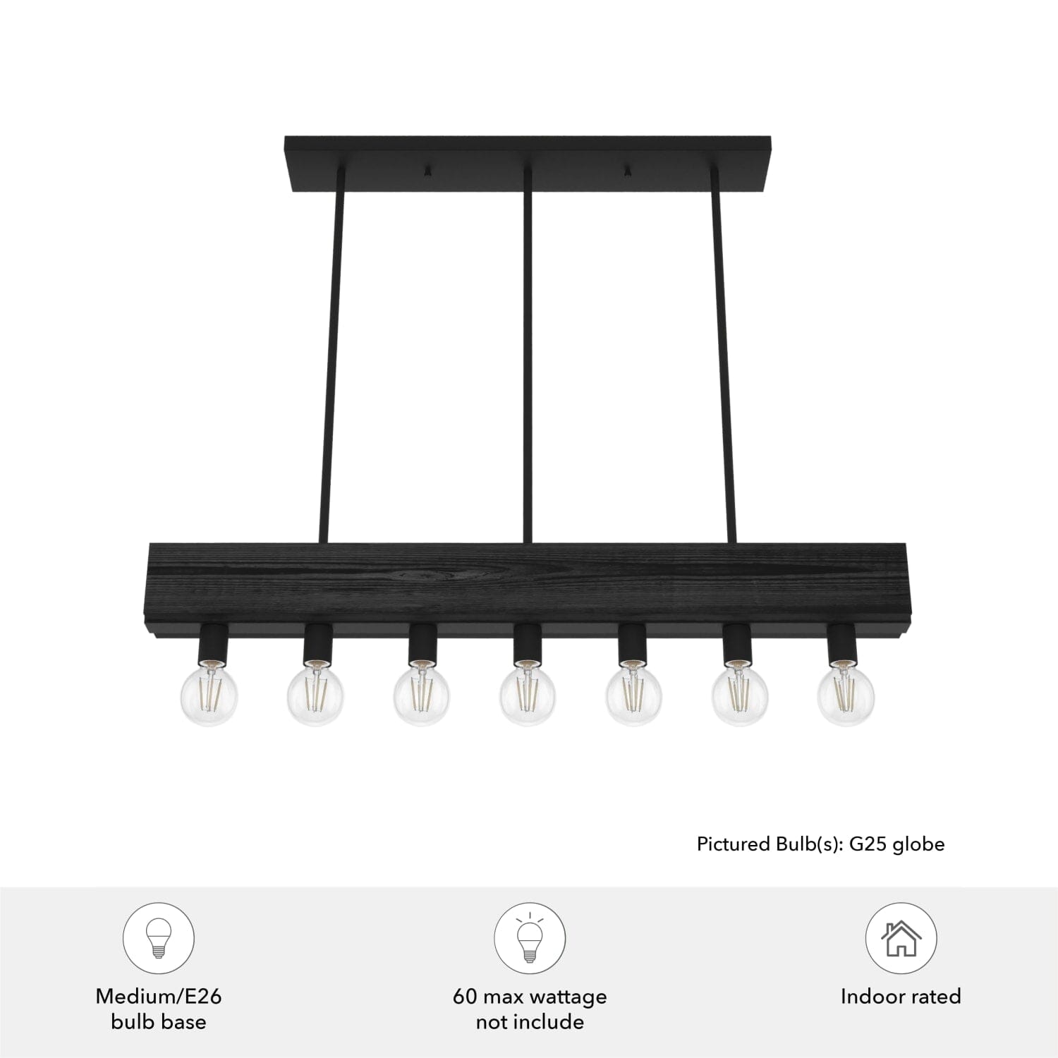 7 Light Donelson Linear Chandelier - Image 5