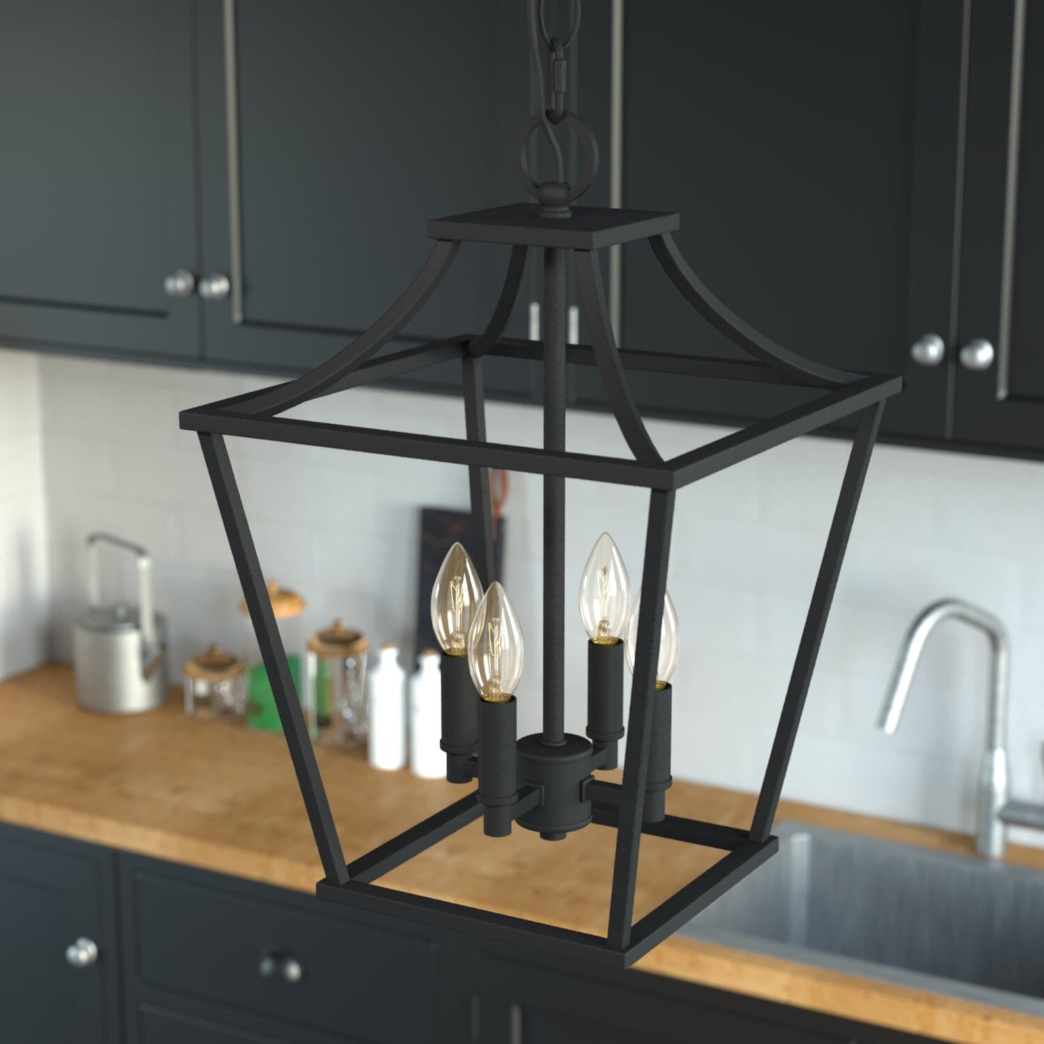 Laurel Ridge 4 Light Lantern Pendant 12 inch - Image 3