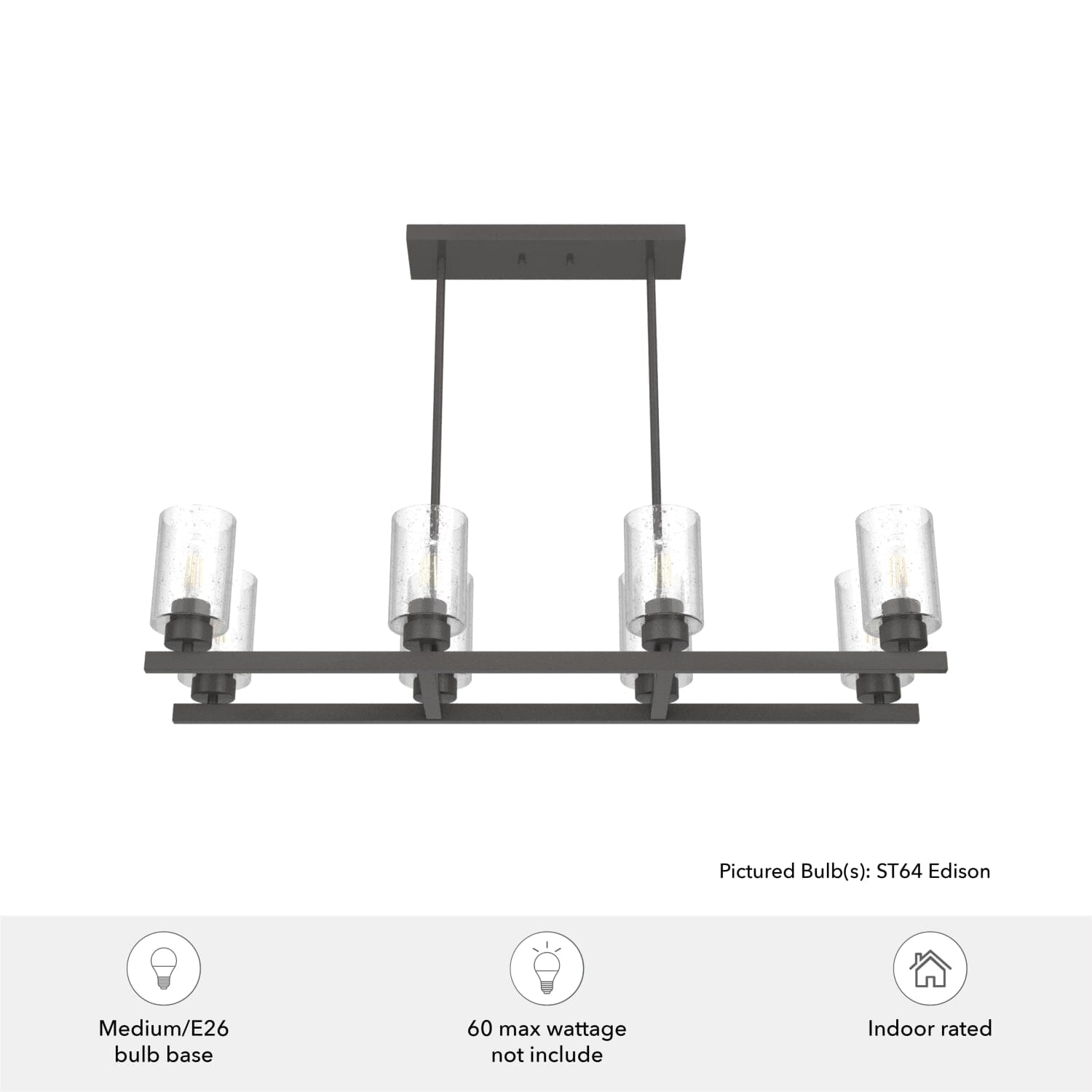 Hartland 8 Light Linear Chandelier - Image 6