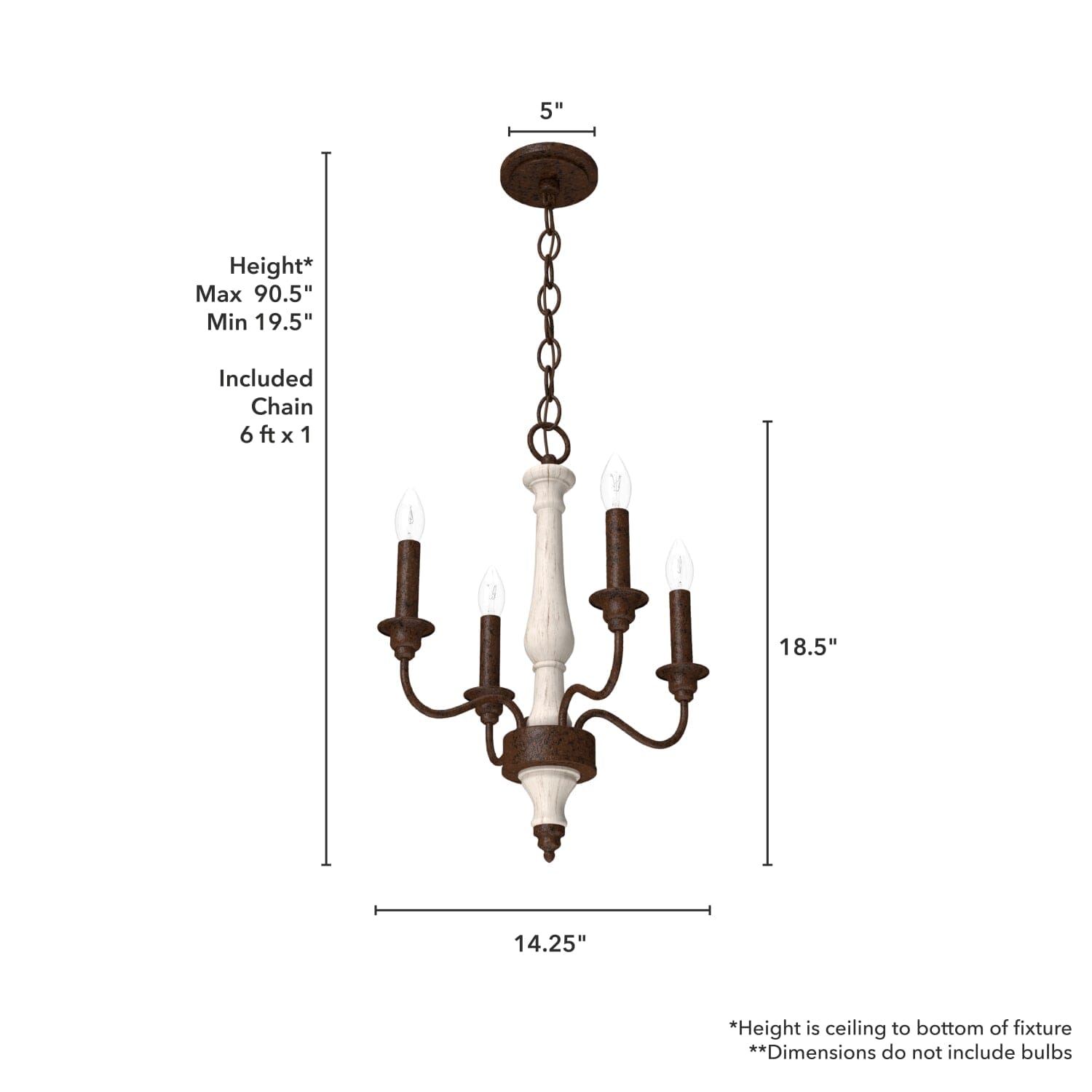 Teren 4 Light Mini Chandelier - Image 4