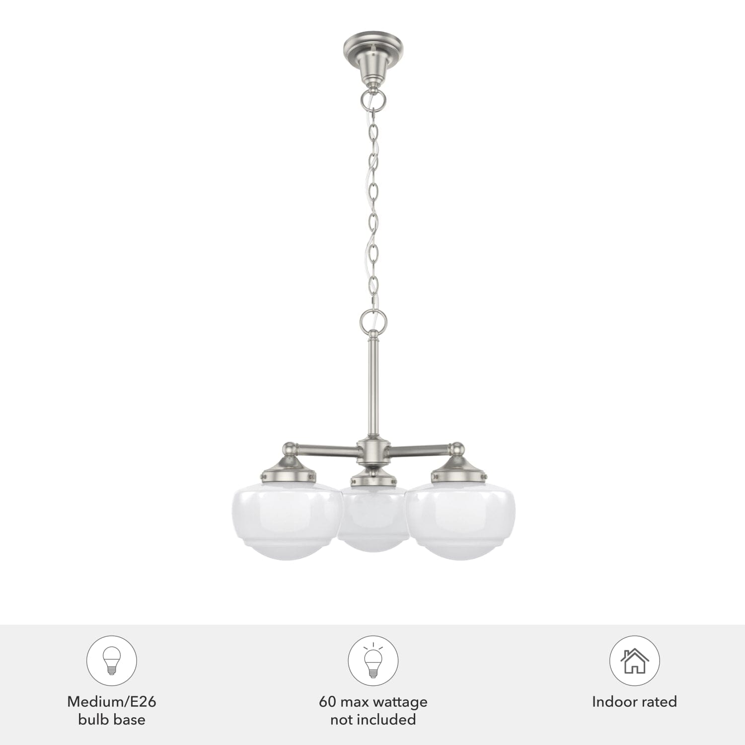 Saddle Creek 3 Light Convertible Chandelier - Image 3
