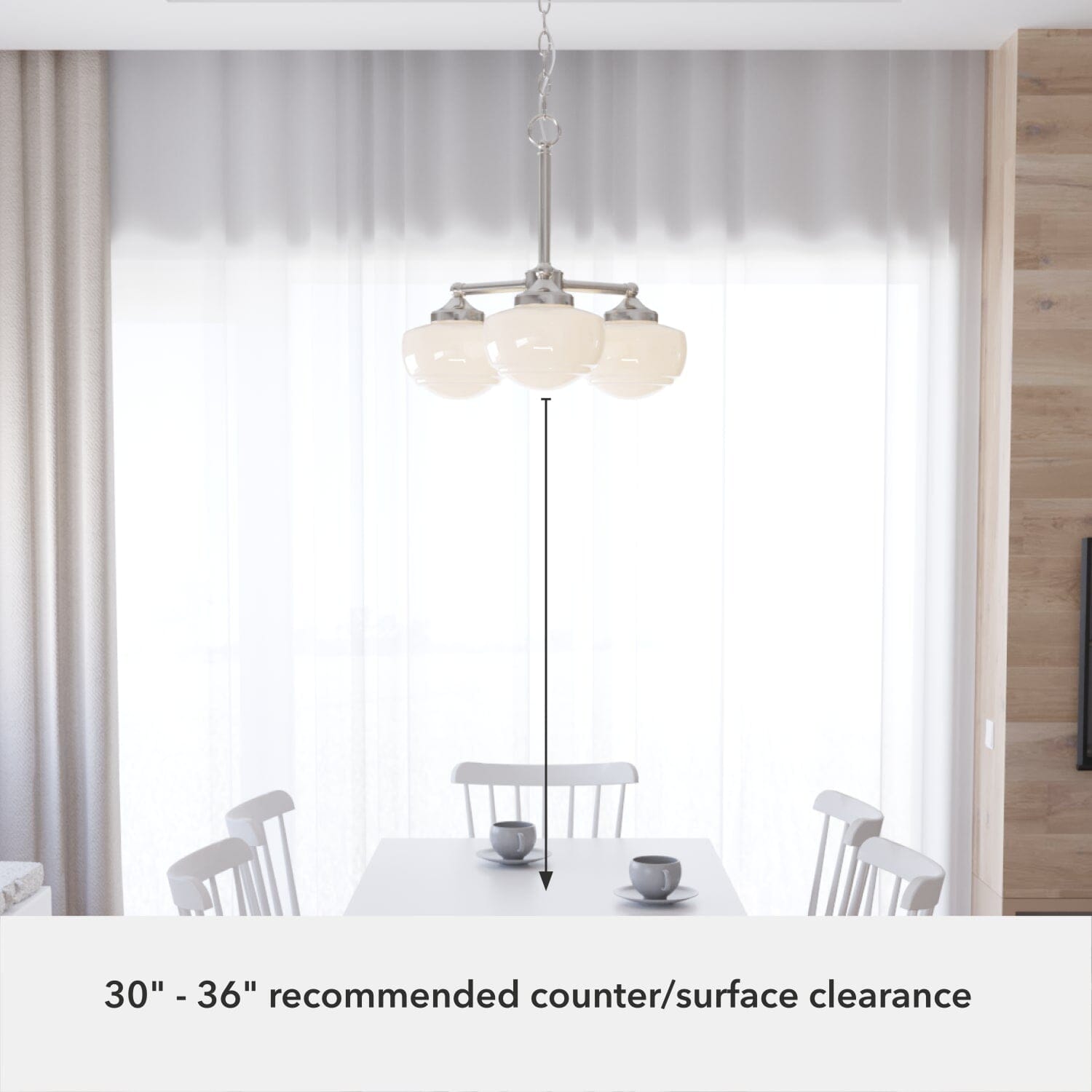 Saddle Creek 3 Light Convertible Chandelier - Image 5