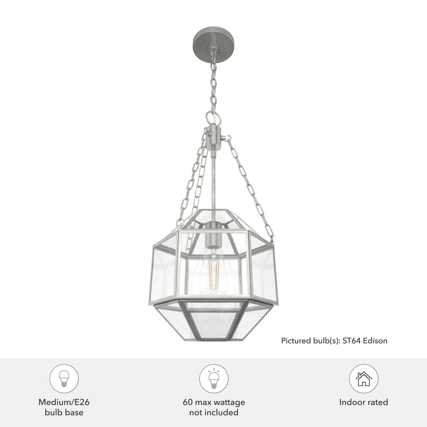 Indria 1 Light Pendant 11 inch - Image 5