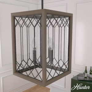 Chevron 4 Light Lantern 11 inch