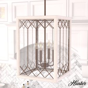 Chevron 4 Light Lantern 14 Inch