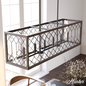Chevron 6 Light Linear Chandelier