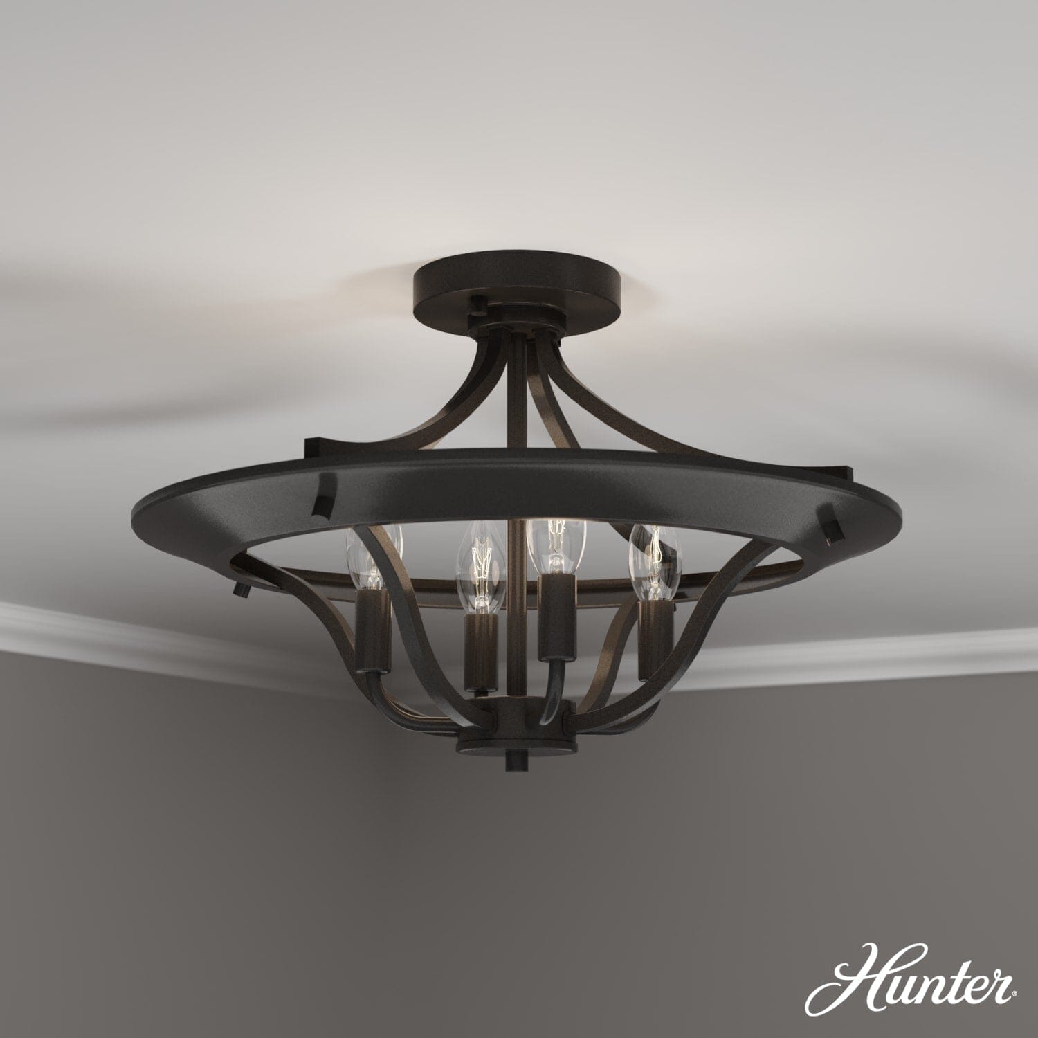 Perch Point 4 Light Semi-Flush Mount - Image 2