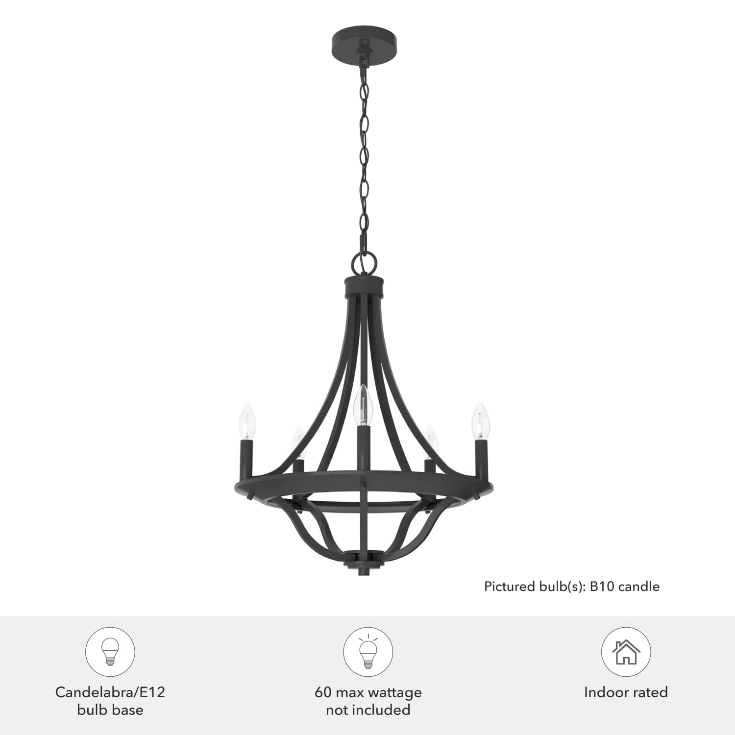 Perch Point Chandelier 5 Light 18 inch - Image 3