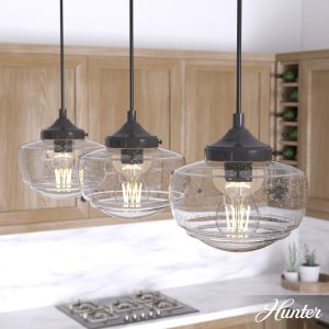Saddle Creek Clear Seeded Glass 3 Light Linear Pendant Cluster