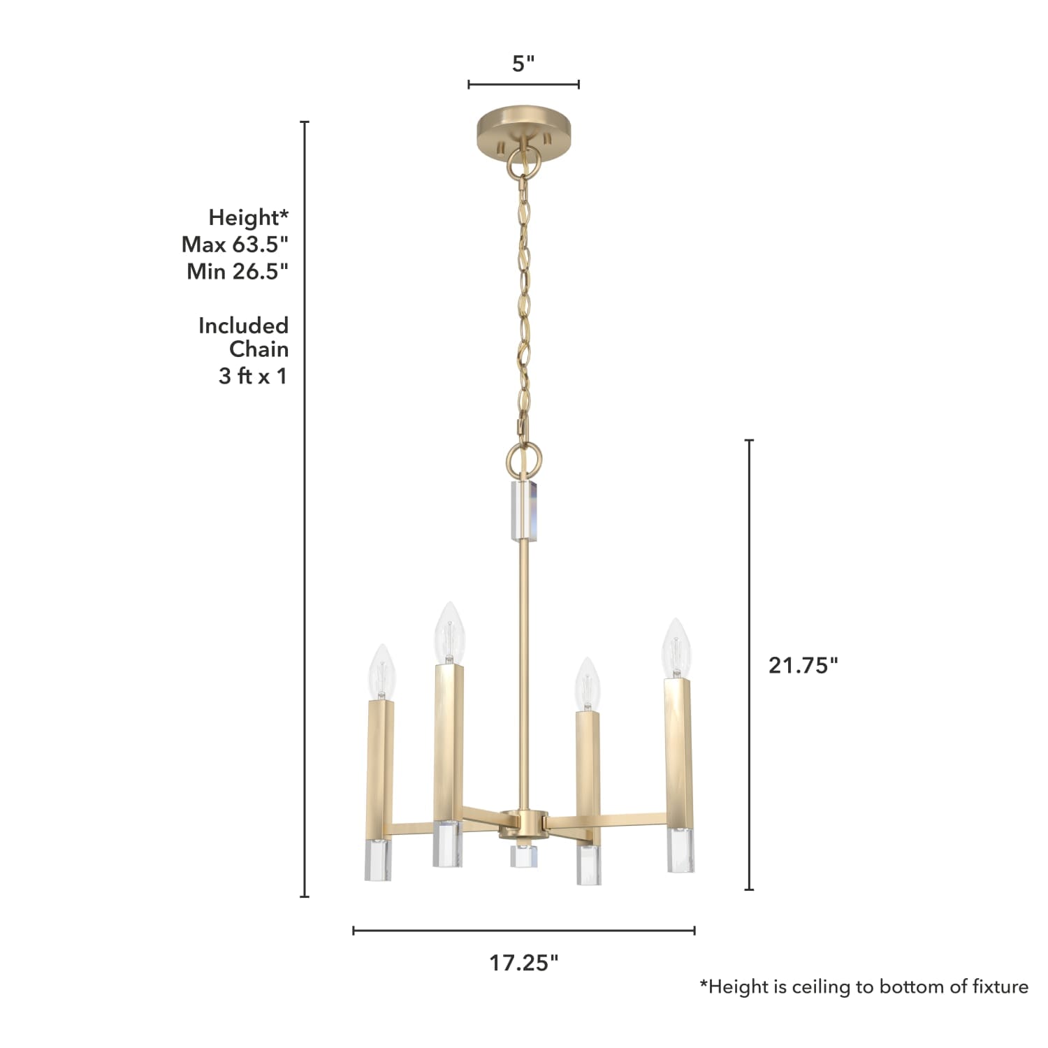 Sunjai 4 Light Pendant - Image 4