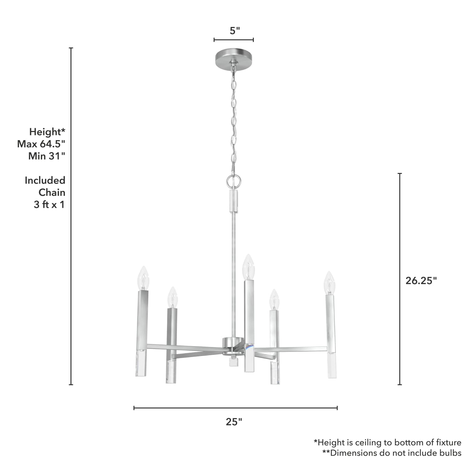 Sunjai Chandelier 5 Light - Image 4