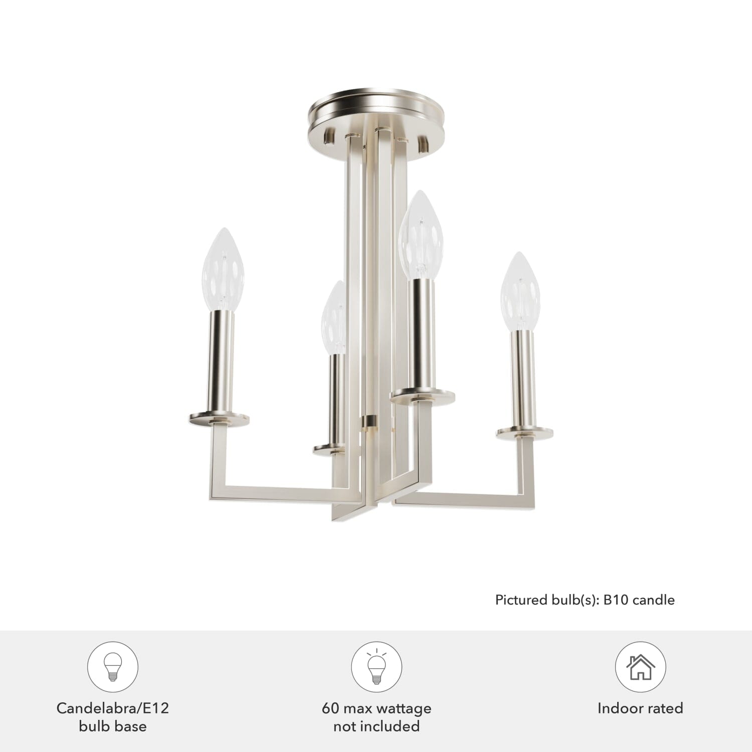 4 Light Bearden Semi-Flush Mount - Image 2