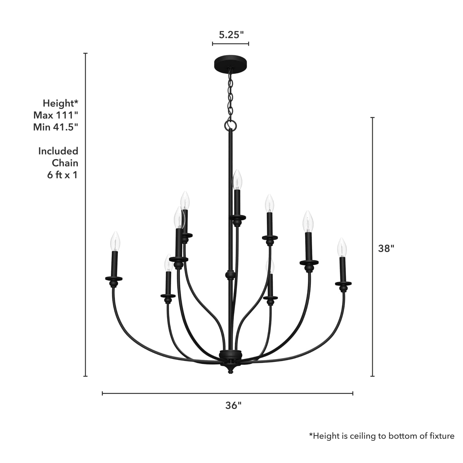 Southcrest 9 Light 2-Tier Chandelier - Image 4