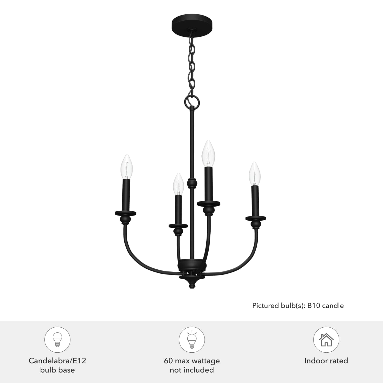 Southcrest 4 Light Chandelier 18 inch - Image 6