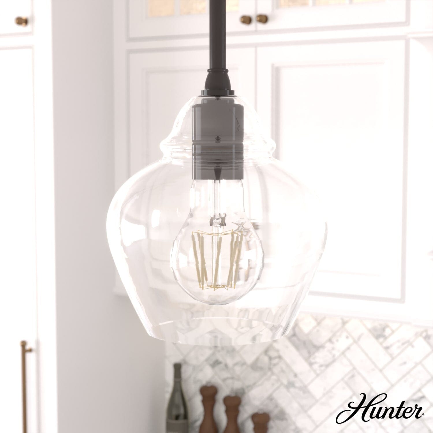 Dunshire Ginger Jar Clear Glass 1 Light 6.75 Inch Mini Pendant