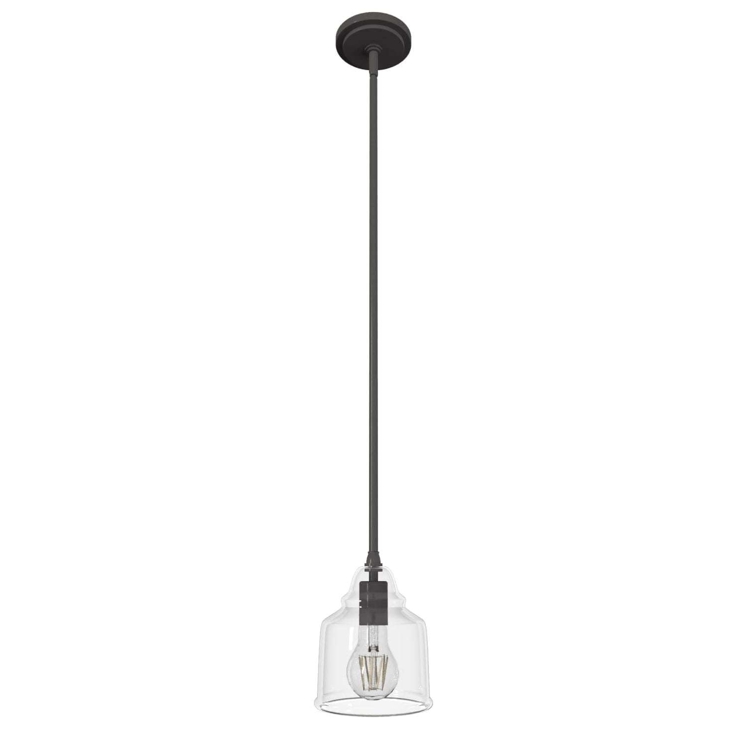 Dunshire Bell Clear Glass 1 Light 6 Inch Mini Pendant