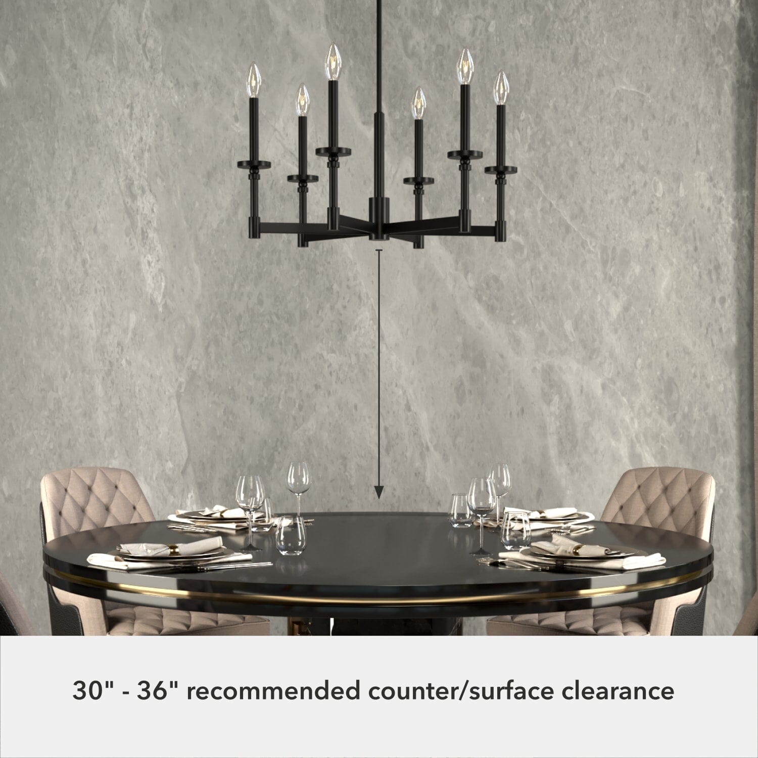 Briargrove Single Tier Chandelier - Image 5