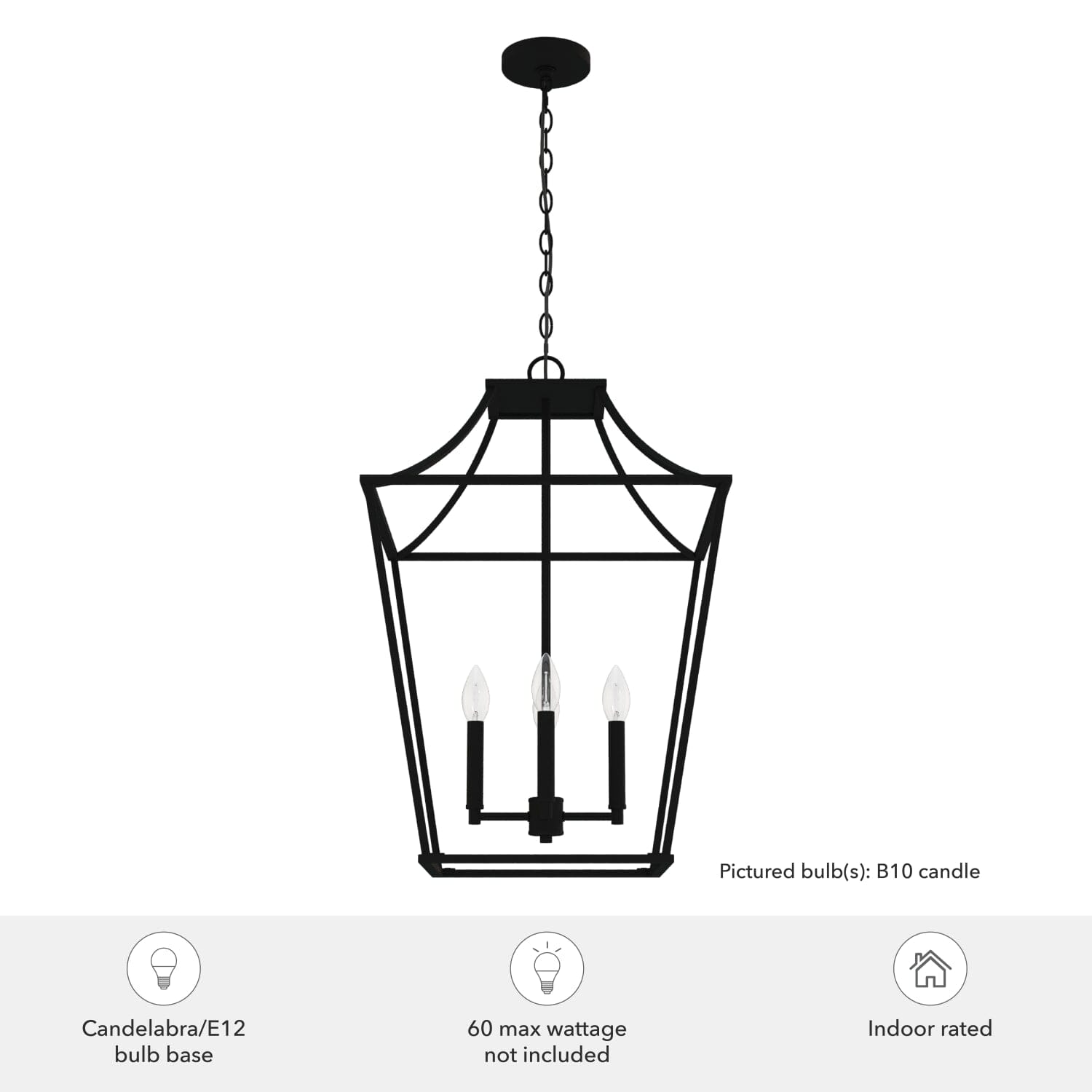 Laurel Ridge 4 Light Lantern Pendant 18 inch - Image 6