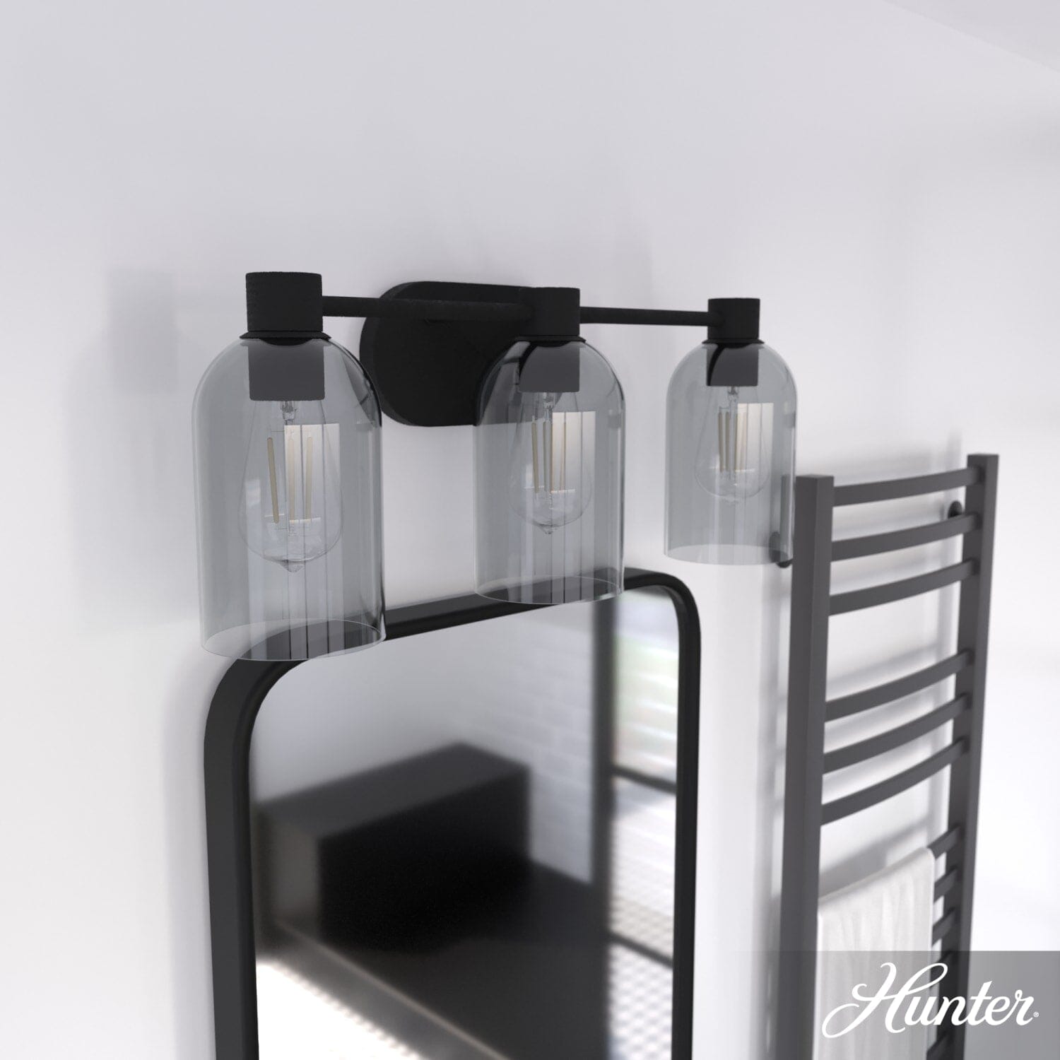 Lochemeade Smoked Glass 3 Light Vanity