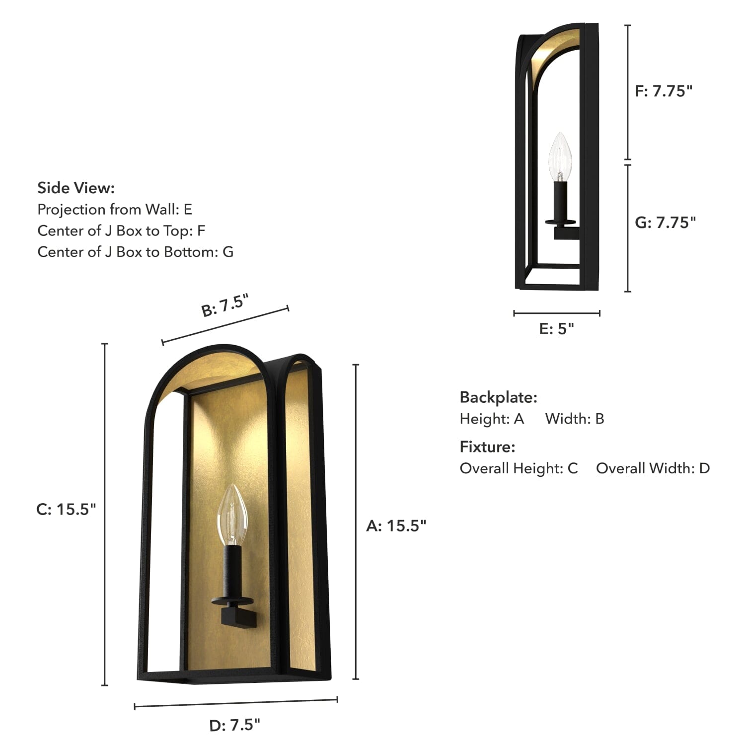 Dukestown 1 Light Wall Sconce - Image 4