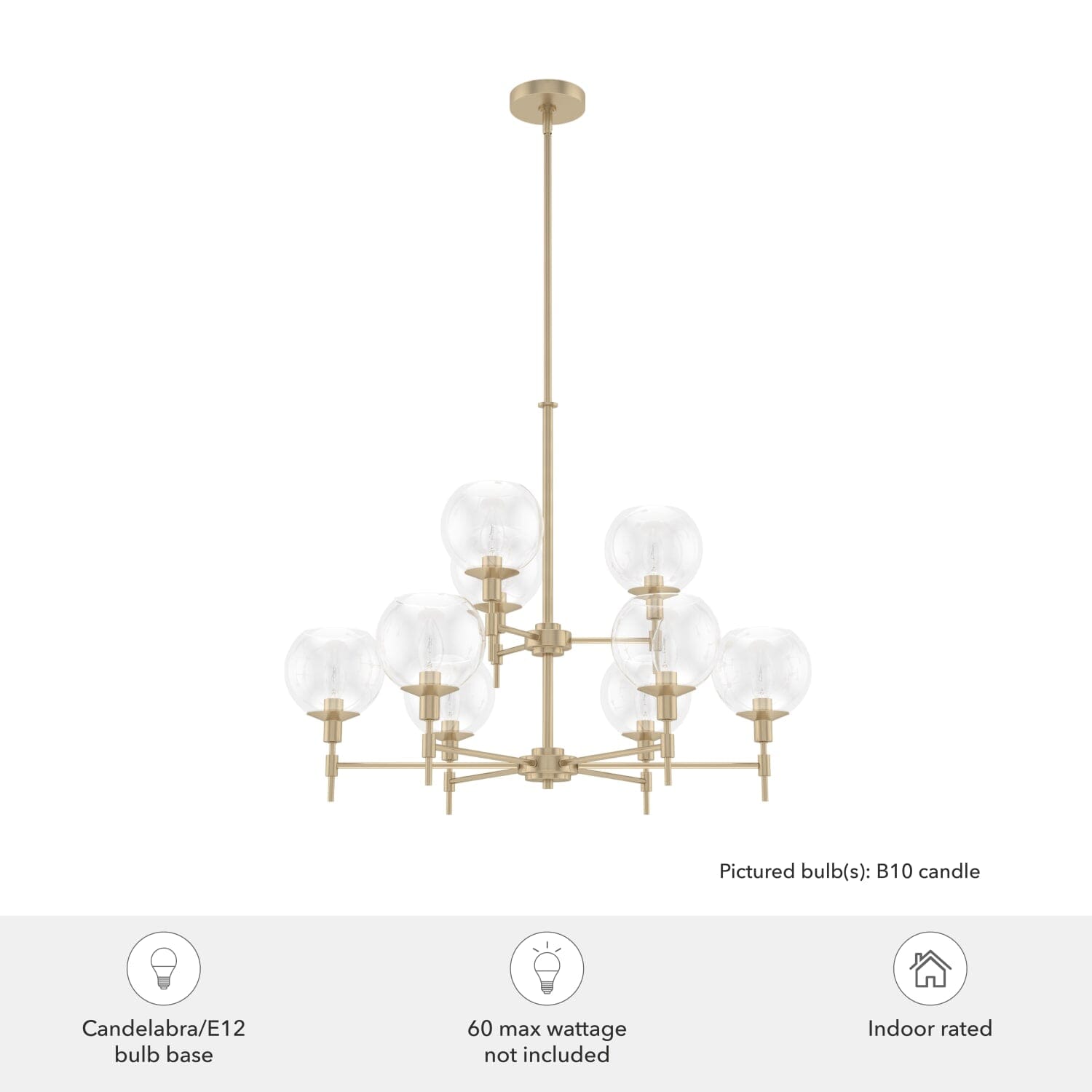 Xidane 9 Light 2 Tier Chandelier - Image 6