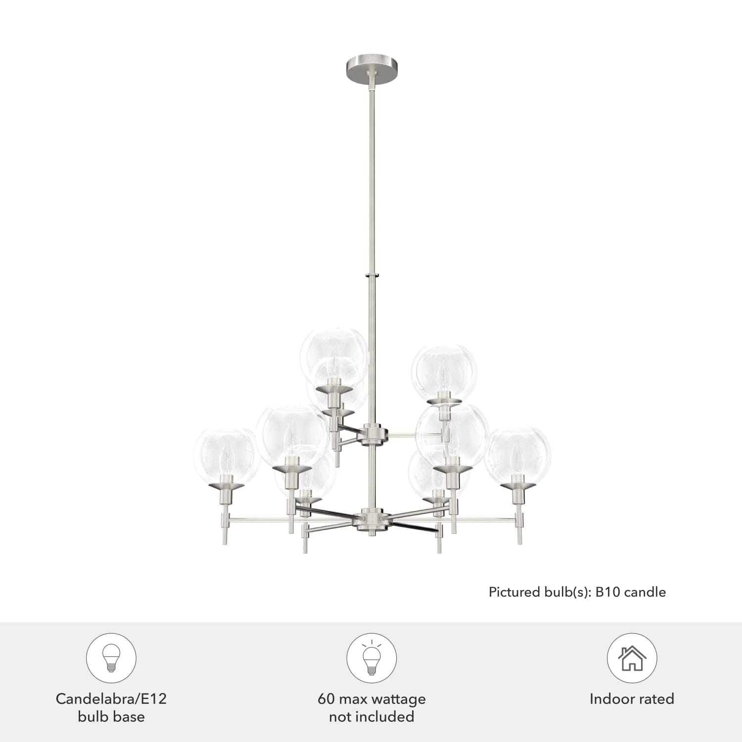 Xidane 9 Light 2 Tier Chandelier - Image 5