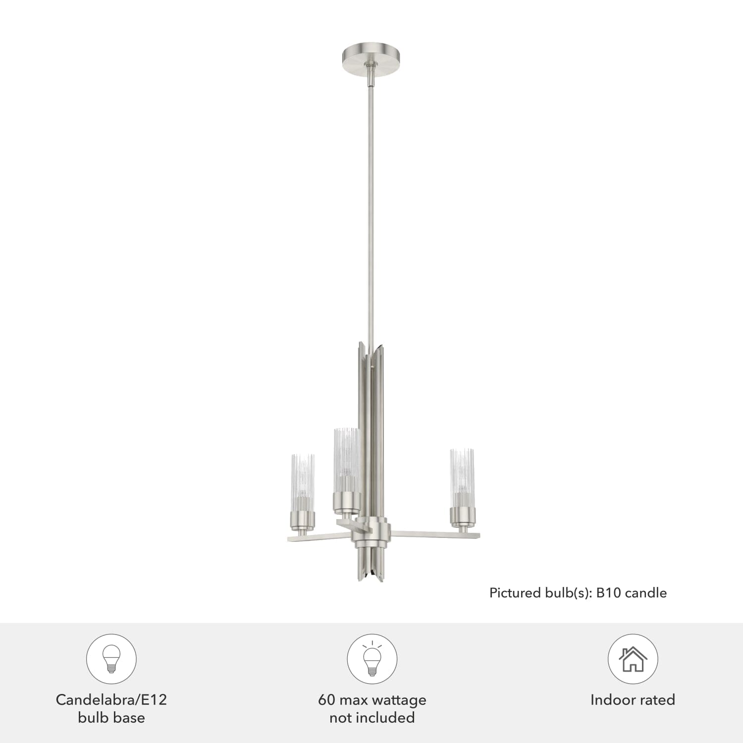 Gatz 3 Light Chandelier - Image 5