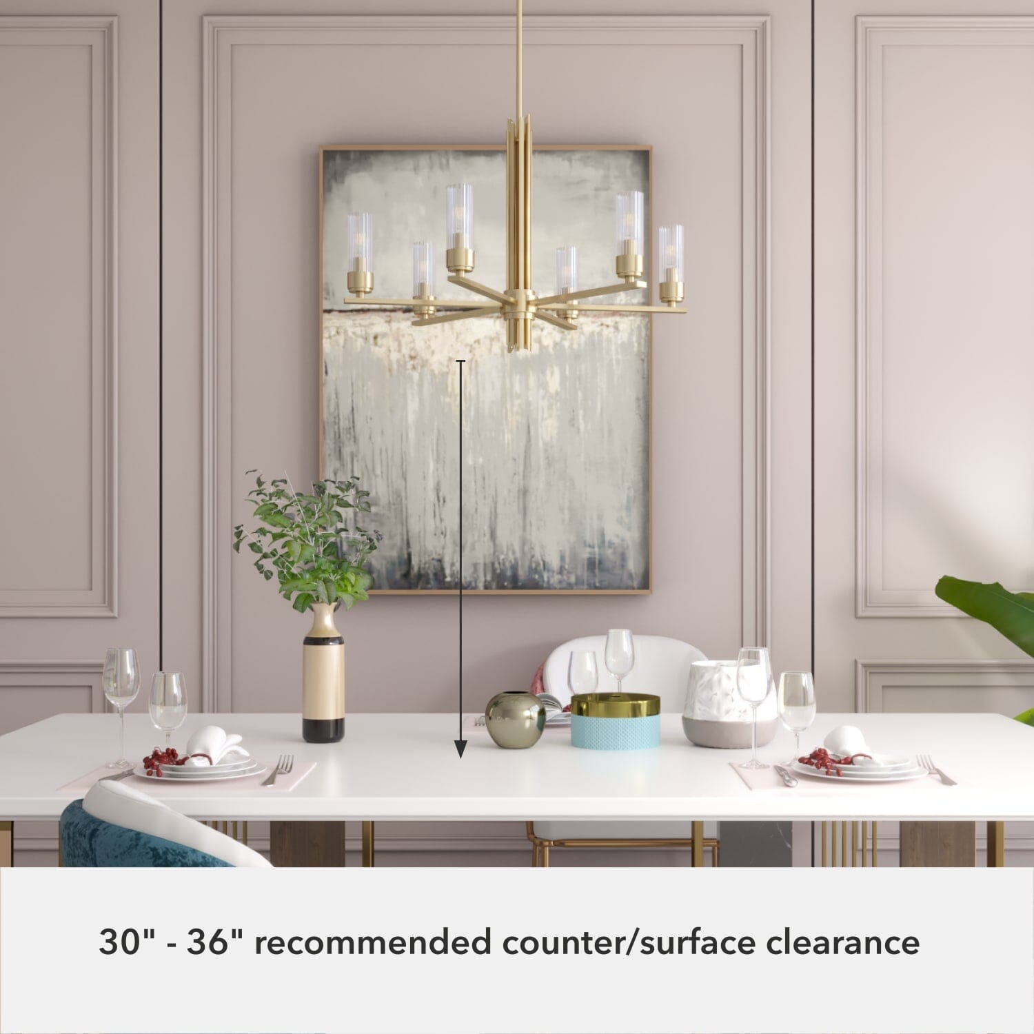 Gatz 6 Light Chandelier Alturas Gold - Image 5