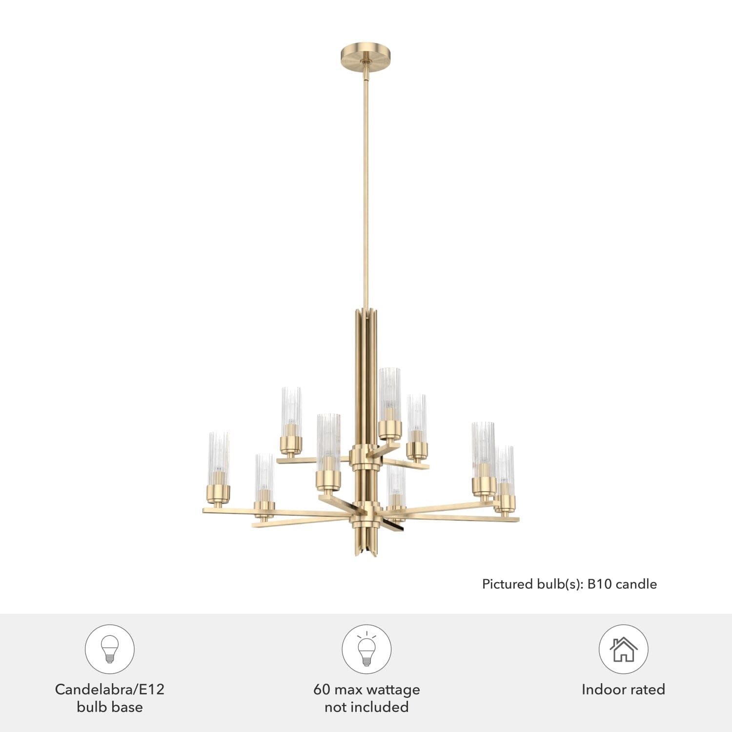 Gatz 9 Light 2-tier Chandelier - Image 3