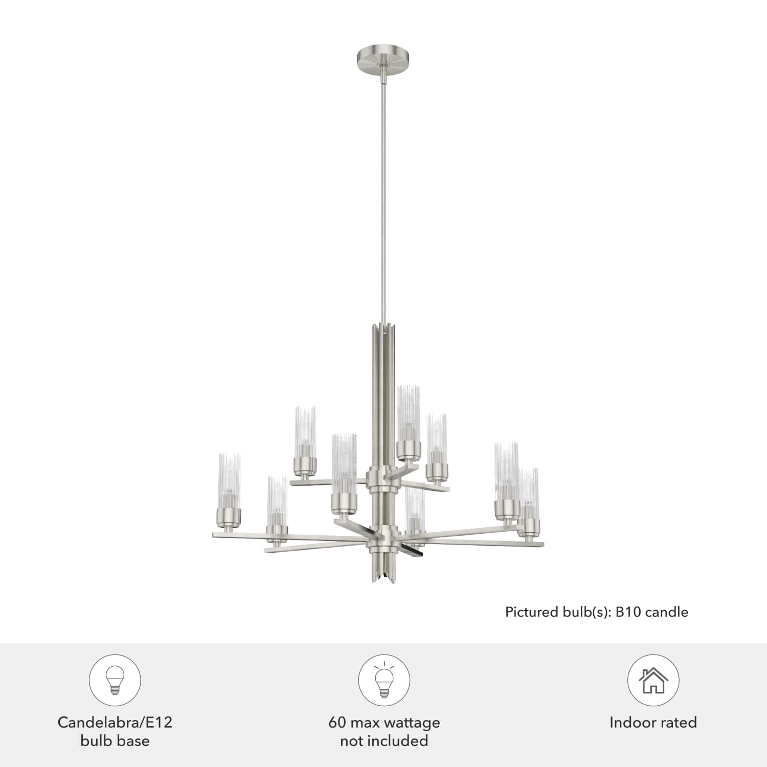Gatz Chandelier 9 Light 2-tier - Image 3