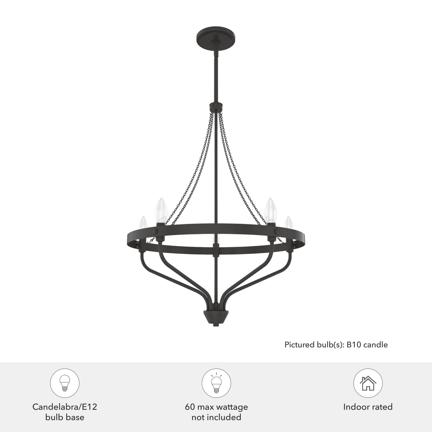 Merlin 5 Light Chandelier - Image 5