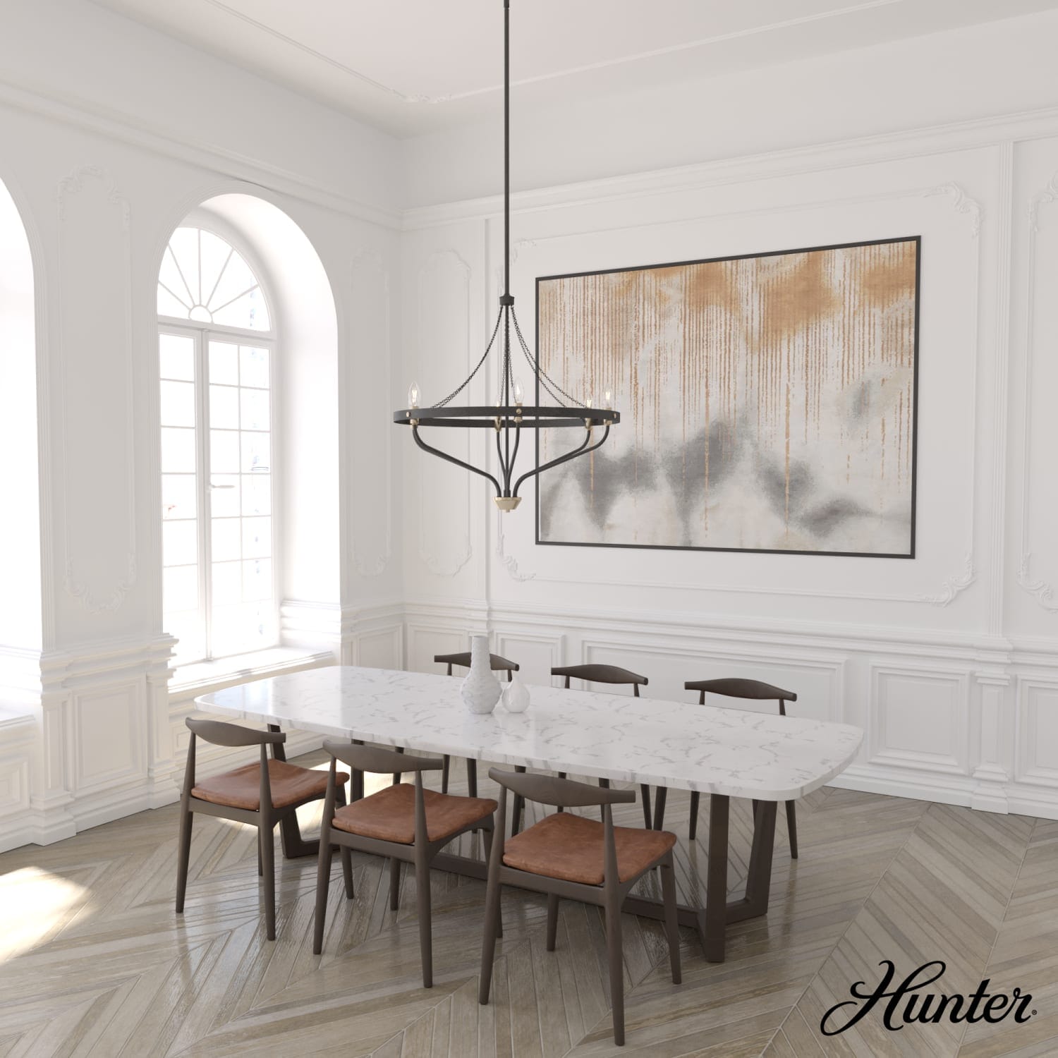 Merlin 6 Light Chandelier - Image 3