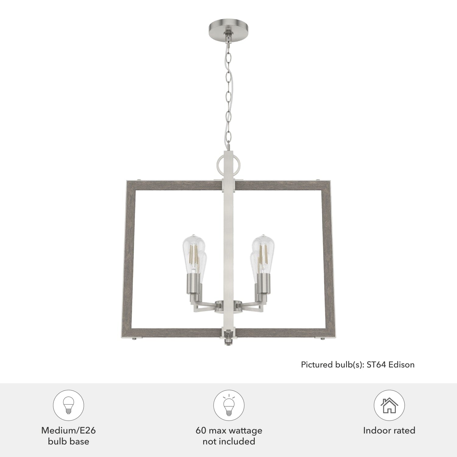 Woodburn 4 Light 24 Inch Foyer Pendant - Image 6