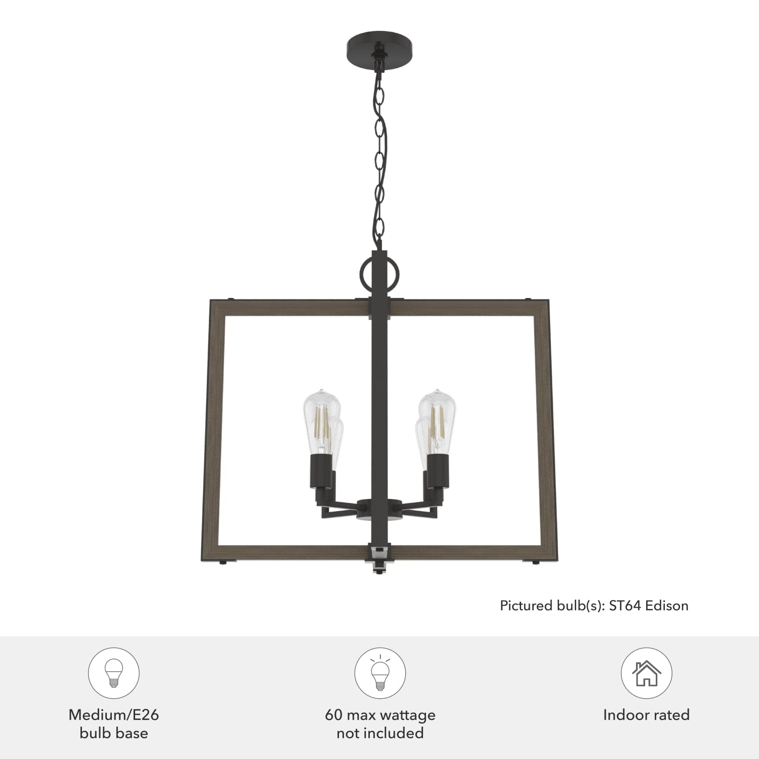 Woodburn 4 Light 24 Inch Foyer Pendant - Image 5
