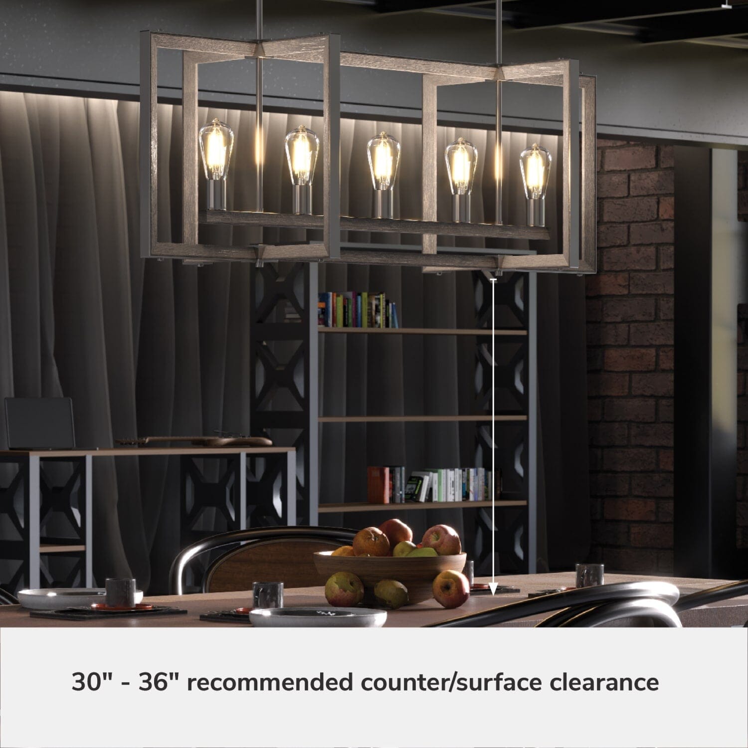 Woodburn 5 Light Linear Chandelier - Image 5